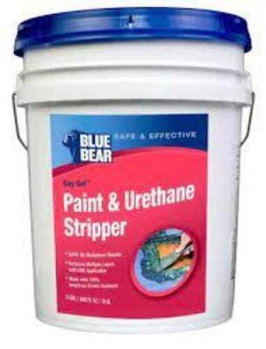 DESCRIPTION: (1) PAINT AND URETHANE STRIPPER BRAND/MODEL: BLUE BEAR SOY GEL RETAIL$: $361.08 EA SIZE: 5 GALLON QTY: 1