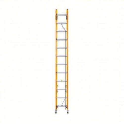 DESCRIPTION: (1) FIBERGLASS LADDER BRAND/MODEL: WERNER #61UG88 INFORMATION: ORANGE AND YELLOW RETAIL$: $509.96 EA SIZE: 24 FT INDUSTRY LADDER SIZE, 21