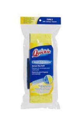 DESCRIPTION: (15) MICROFIBER SPONGE MOP REFILL BRAND/MODEL: QUICKIE CLEAN SQUEEZE RETAIL$: $11.45 EA QTY: 15