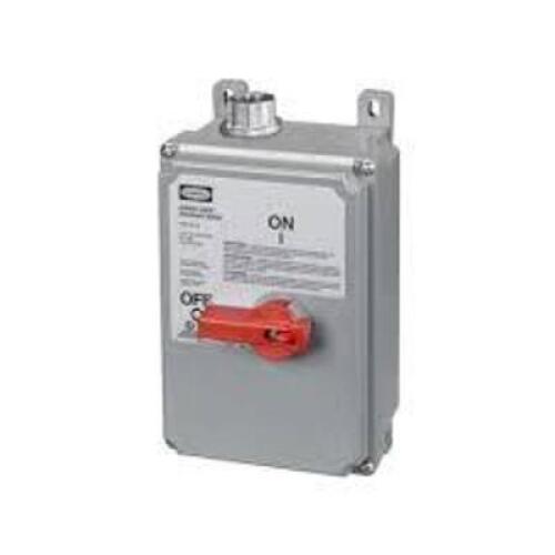 DESCRIPTION: (1) DISCONNECT SWITCH BRAND/MODEL: HUBBELL #HBLDS6VFD RETAIL$: $984.80 EA SIZE: 60 AMP. 600VAC QTY: 1