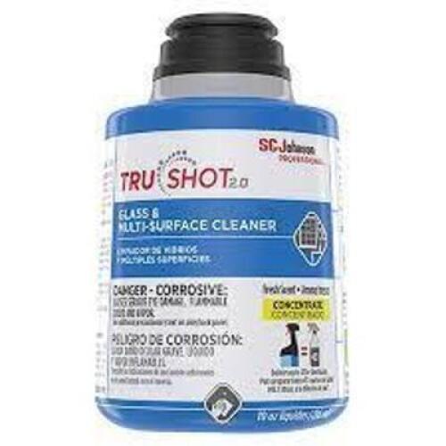 DESCRIPTION: (4) GLASS AND MULTI SURFACE CLEANER REFILL BRAND/MODEL: TRU SHOT #SCJP315272 INFORMATION: BLUE RETAIL$: $91.99 TOTAL SIZE: 10 OZ REFILLS