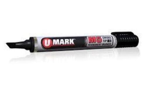 DESCRIPTION: (3) PACKS OF (12) PERMANENT MARKERS BRAND/MODEL: UMARK M5 INFORMATION: BLACK RETAIL$: $24.36 PER BOX SIZE: 10550 QTY: 3