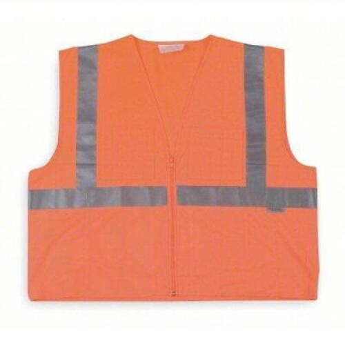 DESCRIPTION: (10) HIGH VISIBILITY VEST BRAND/MODEL: CONDOR #1YAG9 INFORMATION: ORANGE RETAIL$: $13.01 EA SIZE: SIZE 4XL QTY: 10
