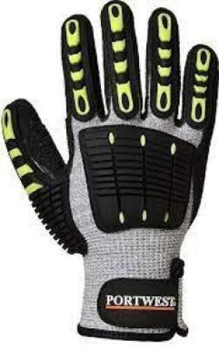 DESCRIPTION: (6) PAIRS OF ANTI-IMPACT, CUT RESISTANT NITRILE WORK GLOVES BRAND/MODEL: PORTWEST #A722 INFORMATION: GRAY RETAIL$: $13.45 PER PAIR SIZE: