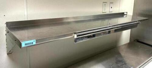 DESCRIPTION: 5' STAINLESS STEEL WALL MOUNT SHELF SIZE: 60"X12" LOCATION: KITCHEN QTY: 1