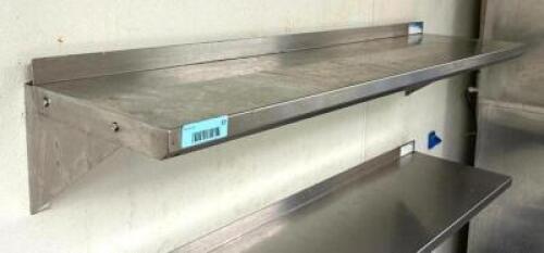 DESCRIPTION: 4' STAINLESS STEEL WALL MOUNT SHELF SIZE: 48"X12" LOCATION: KITCHEN QTY: 1