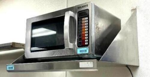 DESCRIPTION: 24" WALL MOUNT MICROWAVE SHELF INFORMATION: MICROWAVE NOT INCLUDED SIZE: 24"X20" LOCATION: KITCHEN QTY: 1