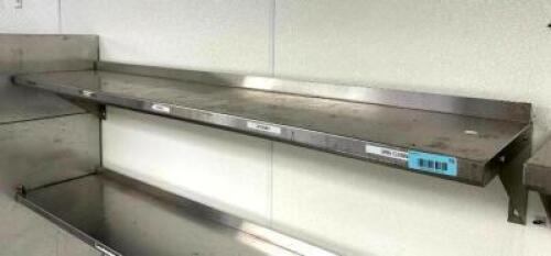 DESCRIPTION: 5' STAINLESS STEEL WALL MOUNT SHELF SIZE: 60"X12" LOCATION: KITCHEN QTY: 1