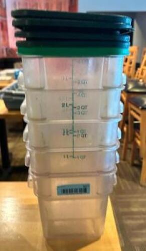 DESCRIPTION: (5) ASSORTED INGREDIENTS BINS WITH LIDS LOCATION: MAIN DINING QTY: 5