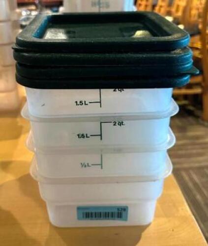 DESCRIPTION: (4) 2 QT. INGREDIENTS BINS WITH LIDS LOCATION: MAIN DINING QTY: 4