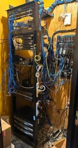 DESCRIPTION: ELECTRONIC CONTROL TOWER WITH EVERYTHING ATTACHED EXCEPT DIRECTV BOXES LOCATION: ELECTRONICS ROOM QTY: 1