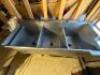 80" 3-COMPARTMENT STAINLESS SINK W/ (2) FAUCETS AS SHOWN - 4