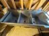 80" 3-COMPARTMENT STAINLESS SINK W/ (2) FAUCETS AS SHOWN - 5