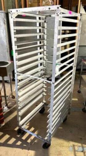 (2) FULL SIZE MOBILE PAN RACK