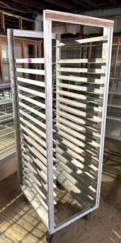 (2) FULL SIZE MOBILE PAN RACK