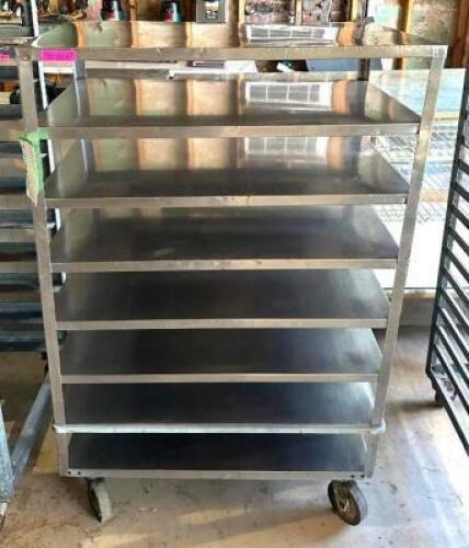 8-TIER STAINLESS RACK ON CASTERS