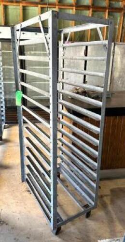 (2) FULL SIZE MOBILE PAN RACK