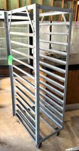 (2) FULL SIZE MOBILE PAN RACK