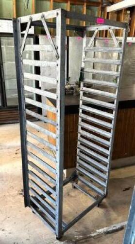 (2) FULL SIZE MOBILE PAN RACK