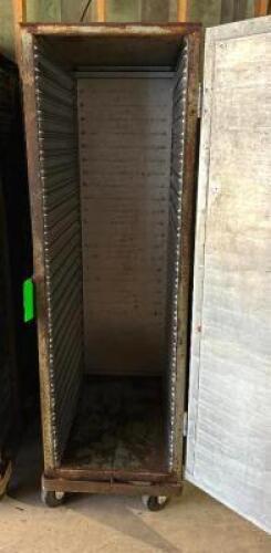 FULL SIZE ENCLOSED PAN RACK ON CASTERS