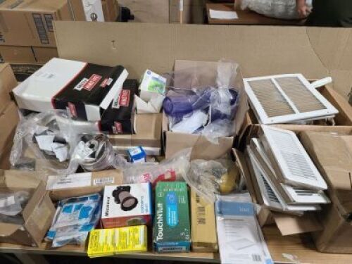 DESCRIPTION: (1) TABLE OF MISC. HVAC PARTS AND FILTERS BRAND/MODEL: MANY INFORMATION: MUST COME INSPECT SIZE: WHOLE TABLE IS ONE LOT QTY: 1