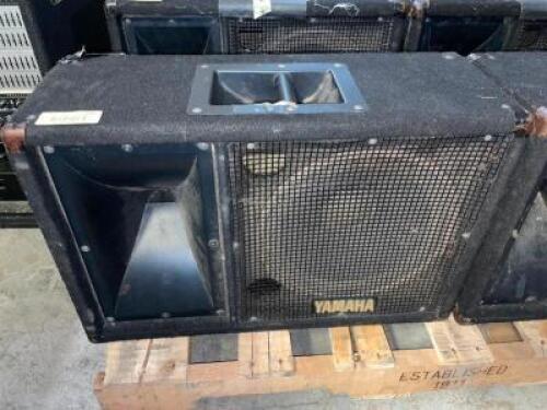 DESCRIPTION (2) YAMAHA SPEAKERS BRAND/MODEL YAMAHA ADDITIONAL INFORMATION 8 OHMS THIS LOT IS SOLD BY THE PIECE LOCATION BAY 6 QUANTITY 2