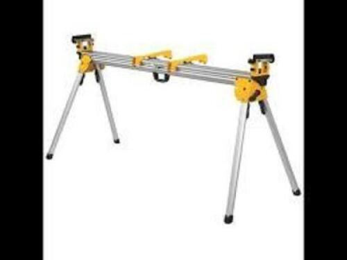 DESCRIPTION: DEWALT 500 LB CAPACITY MITER SAW STAND (NEW) BRAND/MODEL: DEWALT DWX726 INFORMATION: PORTABLE, LEG LOCKS FOR EASY SET UP RETAIL$: $249.99