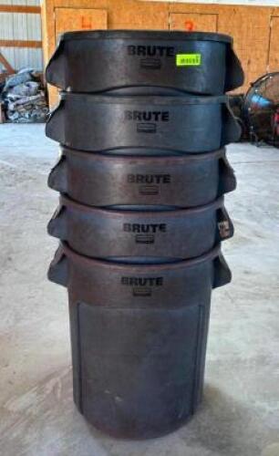 DESCRIPTION: (5) BRUTE INDUSTRIAL TRASH BINS BRAND/MODEL: BRUTE LOCATION WAREHOUSE #2