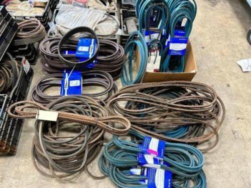 DESCRIPTION: (1) LOT OF ASSORTED DRIVE BELTS LOCATION: BUILDING 6 THIS LOT IS: ONE MONEY QTY: 1
