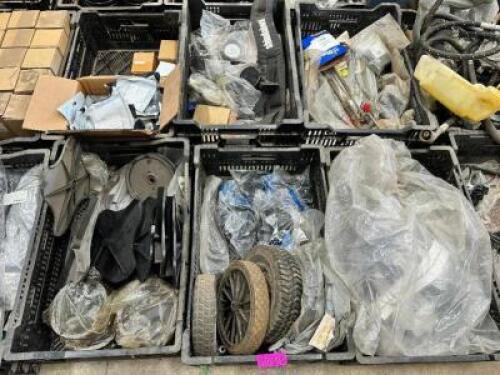 DESCRIPTION: (6) BINS OF ASSORTED MOWER PARTS LOCATION: BUILDING 6 THIS LOT IS: ONE MONEY QTY: 1