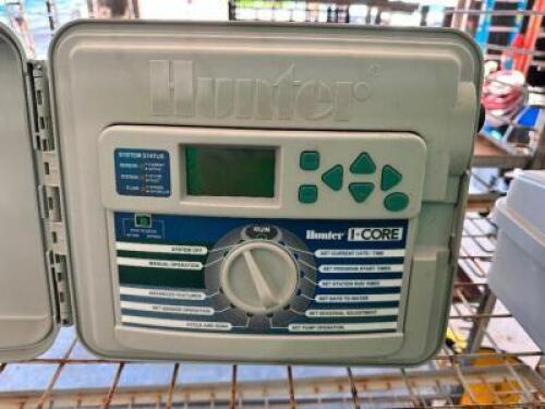 DESCRIPTION: (2) HUNTER I CORE SPRINKLER SYSTEM CONTROL BOXES BRAND / MODEL: HUNTER LOCATION: BUILDING 4 THIS LOT IS: ONE MONEY QTY: 1