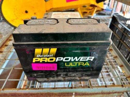 DESCRIPTION: DURALAST PROPOWER ULTRA BATTERY BRAND / MODEL: 96R-DLG LOCATION: BUILDING 4 QTY: 1