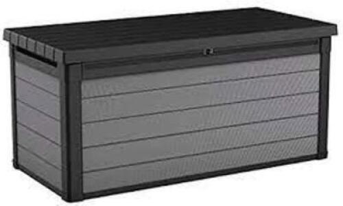 DESCRIPTION: (1) PREMIER DECK STORAGE BOX BRAND/MODEL: KETER #17206376 INFORMATION: GREY RETAIL$: $278.60 EA SIZE: 150 GALLON QTY: 1