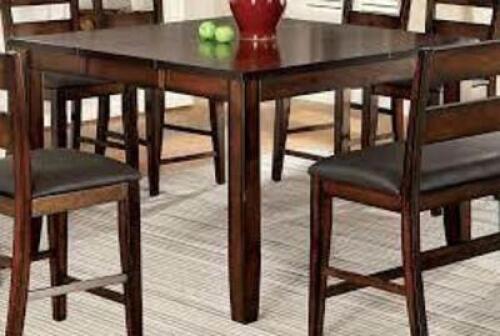 DESCRIPTION: (1) SQUARE CAFE TABLE BRAND/MODEL: MONARCH SPECIALTIES INFORMATION: CHERRY RETAIL$: $266.77 EA SIZE: MISSING HARDWARE FOR LEGS QTY: 1