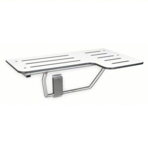 DESCRIPTION: (1) WALL MOUNTED SHOWER SEAT BRAND/MODEL: BRADLEY #1GYB2 INFORMATION: WHITE RETAIL$: $585.95 EA SIZE: HINGED, REVERSIBLE, PHENOLIC QTY: 1