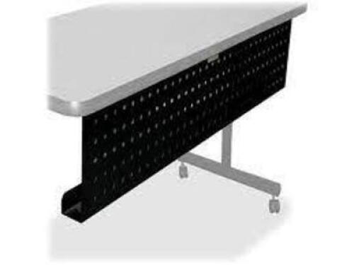 DESCRIPTION: (1) RAINING ROOM MODESTY PANEL BRAND/MODEL: LORELL #60684 INFORMATION: BLACK RETAIL$: $178.47 EA SIZE: 1.97" HEIGHT X 18.9" WIDTH X 48.82
