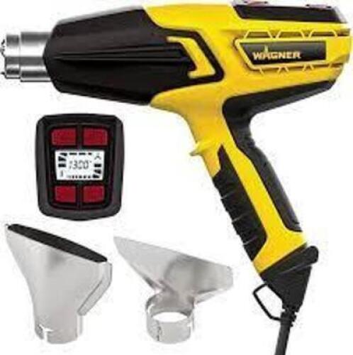 DESCRIPTION: (1) HEAT GUN BRAND/MODEL: WAGNER #FURNO 700 INFORMATION: YELLOW RETAIL$: $74.99 EA SIZE: 125-1300 DEGREES F QTY: 1