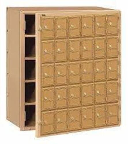 DESCRIPTION: (1) AMERICANA MAILBOX, FRONT LOADINGBRAND/MODEL: SALSBURY #33LK15INFORMATION: MISSING LOCKS AND KEYS BUT OPENRETAIL$: $1714.29 EASIZE: 30 DOORS, RECESSEDQTY: 1