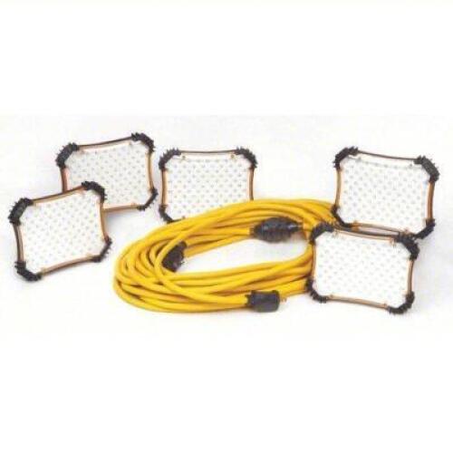 DESCRIPTION: (1) TEMPORARY JOB SITE LIGHT STRINGER BRAND/MODEL: SOUTHWIRE #14V991 INFORMATION: YELLOW RETAIL$: $279.49 TOTAL SIZE: 4,500, 50 FT CORD L