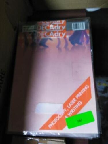 DESCRIPTION: (10) PACKS OF (10) DECORATED PAPER BRAND/MODEL: DECADRY #DPA10-529 INFORMATION: DANCING RETAIL$: $10.00 PER PACK QTY: 10