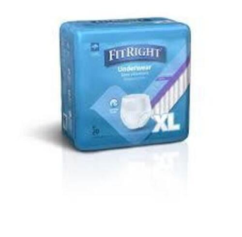 DESCRIPTION: (2) PROTECTIVE PULL UP UNDERWEAR BRAND/MODEL: FITRIGHT RETAIL$: $40.00 EA SIZE: XL QTY: 2