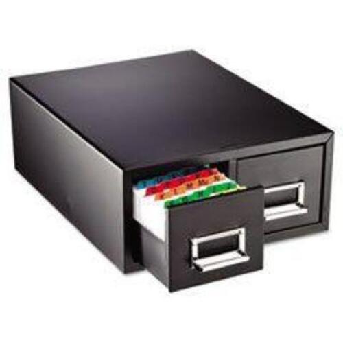 DESCRIPTION: (1) DRAWER CARD CABINET BRAND/MODEL: STEELMASTER INFORMATION: BLACK RETAIL$: $80.00 EA SIZE: 3,000 4 X 6 CARDS, 14 1/2 X 16 X 6 1/4 QTY: