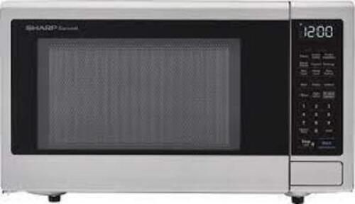 DESCRIPTION: (1) COUNTERTOP MICROWAVE BRAND/MODEL: SHARP CAROUSEL INFORMATION: STAINLESS RETAIL$: $160.00 EA SIZE: 1.1 CU FT WORKS WITH ALEXA QTY: 1