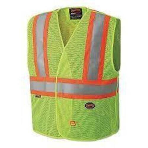 DESCRIPTION: (11) SELF-EXTINGUISHING SAFETY VEST BRAND/MODEL: PIONEER #6916AU INFORMATION: HI-VIS RETAIL$: $35.05 EA SIZE: 2XL/3XL QTY: 11