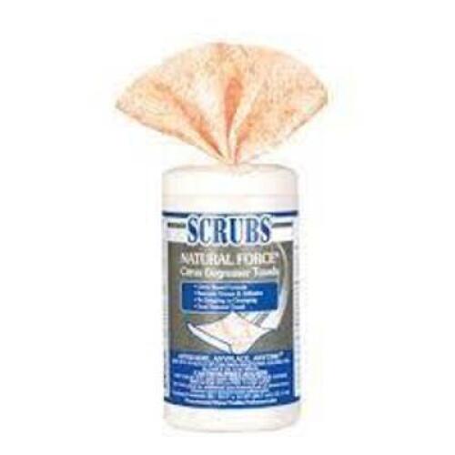 DESCRIPTION: (6) NATURAL FORCE DEGREASER TOWELS BRAND/MODEL: SCRUBS INFORMATION: CITRUS RETAIL$: $14.24 EA SIZE: 30 WIPES QTY: 6