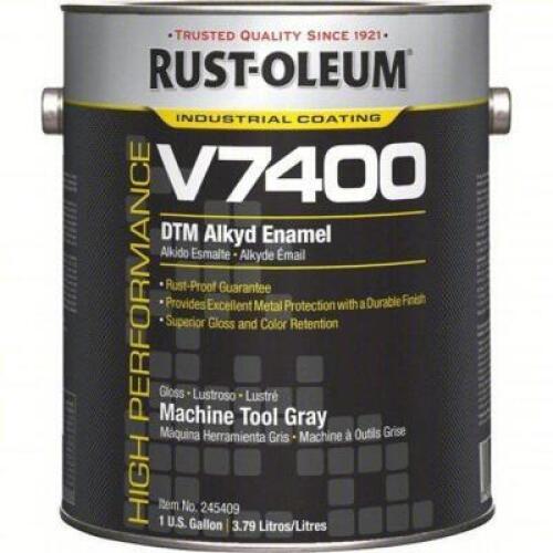DESCRIPTION: (2) INTERIOR EXTERIOR PAINT BRAND/MODEL: RUST-OLEUM V7400 INFORMATION: MACHINE TOOL GRAY RETAIL$: $115.82 EA SIZE: 1 GALLON QTY: 2