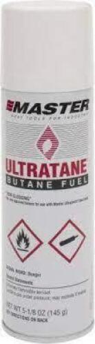 DESCRIPTION: (5) BUTANE FUEL BRAND/MODEL: MASTER ULTRATANE RETAIL$: $10.87 EA SIZE: 5-1/8 OZ QTY: 5