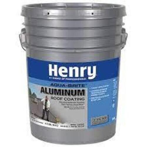 DESCRIPTION: (1) AQUA-BRITE ALUMINUM ROOF COATING BRAND/MODEL: HENRY RETAIL$: $180.00 EA SIZE: 5 GALLON QTY: 1