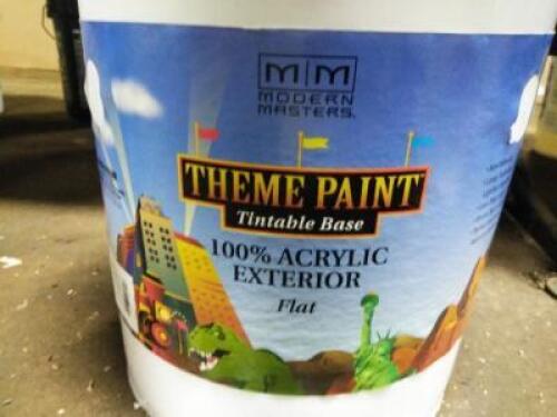 DESCRIPTION: (1) ACRYLIC EXTERIOR PAINT BRAND/MODEL: MODERN MASTERS THEME PAINT RETAIL$: $258.25 EA SIZE: 5 GALLON QTY: 1