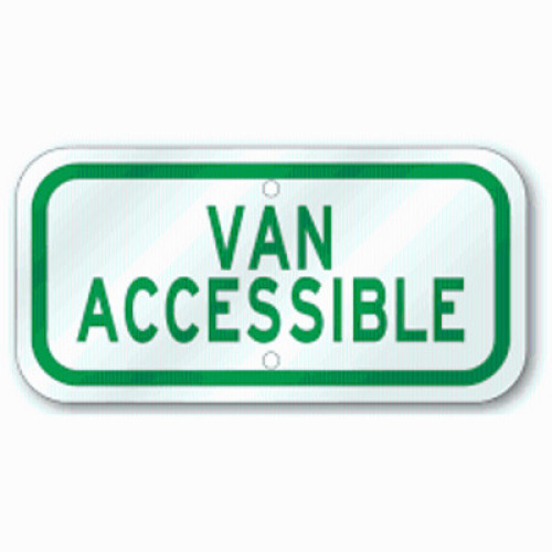 DESCRIPTION: (3) VAN ACCESSIBLE SIGN RETAIL$: $14.69 EA SIZE: ALUMINUM QTY: 3